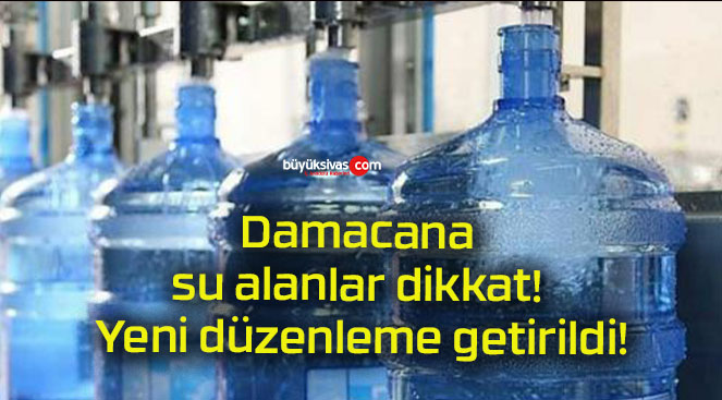 Damacana su alanlar dikkat! Yeni düzenleme getirildi!