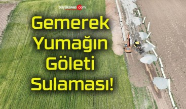 Gemerek Yumağın Göleti Sulaması!