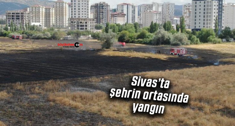 Sivas’ta paniğe neden olan anız yangını söndürüldü