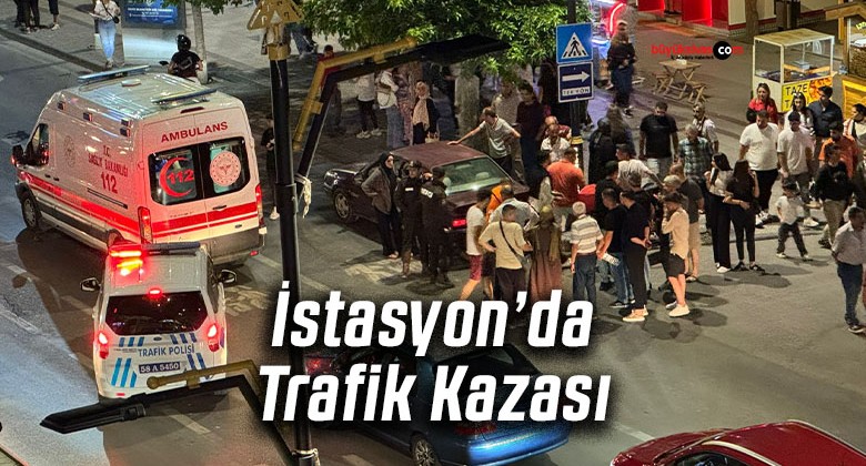 Sivas’ta İstasyon Caddesi’nde trafik kazası…