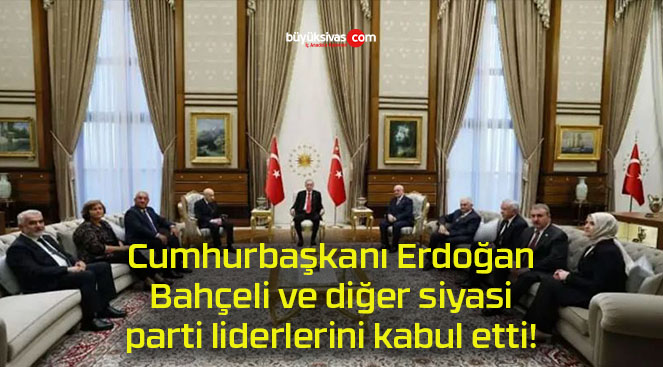 Cumhurbaşkanı Erdoğan, Bahçeli ve diğer siyasi parti liderlerini kabul etti!