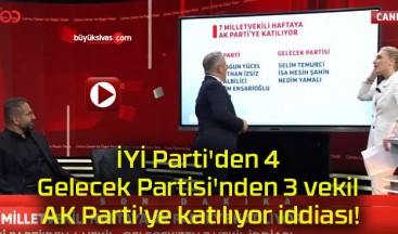 İYİ Parti’den 4 Gelecek Partisi’nden 3 vekil AK Parti’ye katılıyor iddiası!