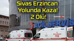 Sivas Erzincan Yolunda Kaza! 2 Ölü!