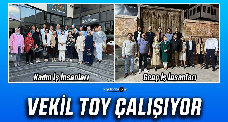 Sivas Milletvekili Rukiye Toy kadın ve genç iş insanları ile bir arada