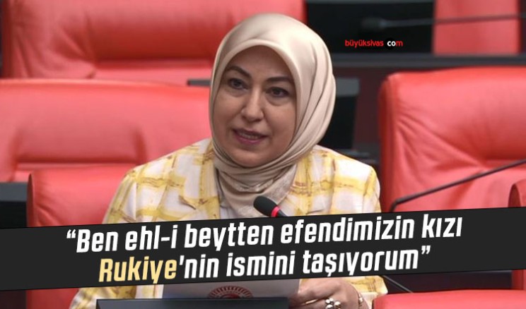 AK Parti Sivas Milletvekili Rukiye Toy’dan TBMM’de Muharrem Ayı Konuşması