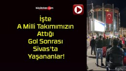 İşte A Milli Takımımızın Attığı Gol Sonrası Sivas’ta Yaşananlar!