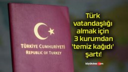 Türk vatandaşlığı almak için 3 kurumdan ‘temiz kağıdı’ şartı!