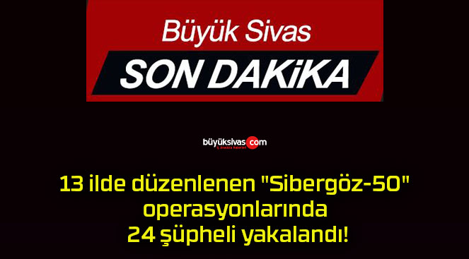 13 ilde düzenlenen “Sibergöz-50” operasyonlarında 24 şüpheli yakalandı!