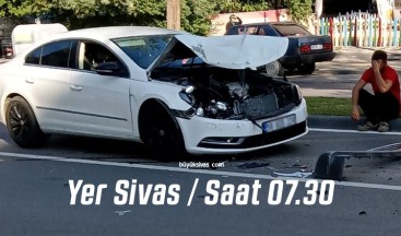 Sivas’ta sabah saat 07.30’da trafik kazası…