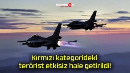 Kırmızı kategorideki terörist etkisiz hale getirildi!