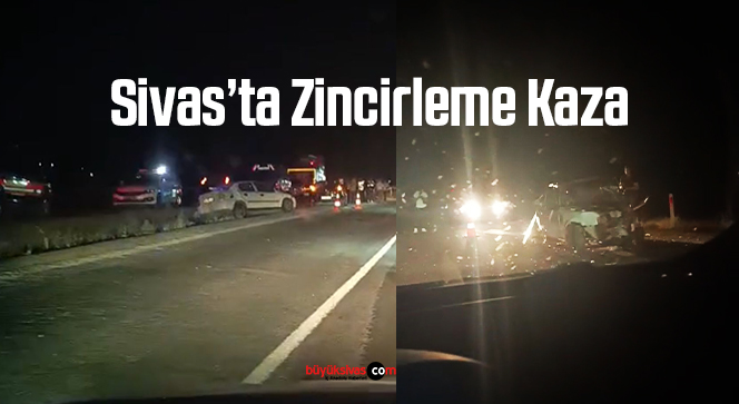 Sivas Ulaş arasındaki zincirleme kaza sonrası 5 km kuyruk oluştu