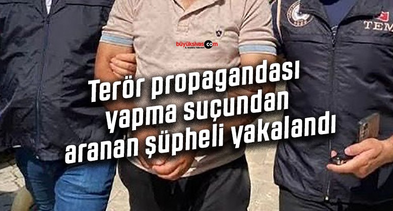 Terör propagandası yapma suçundan aranan şüpheli yakalandı