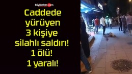 Caddede yürüyen 3 kişiye silahlı saldırı! 1 ölü! 1 yaralı!