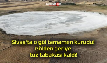 Sivas’ta o göl tamamen kurudu! Gölden geriye tuz tabakası kaldı!