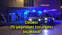 Dedesi 25 yaşındaki torununu bıçakladı!