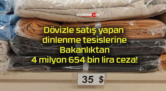 Dövizle satış yapan dinlenme tesislerine Bakanlıktan 4 milyon 654 bin lira ceza!