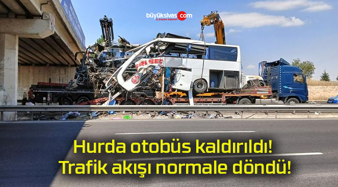 Hurda otobüs kaldırıldı! Trafik akışı normale döndü!