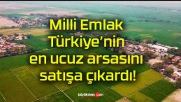 Milli Emlak Türkiye’nin en ucuz arsasını satışa çıkardı! 3 Bin TL..