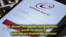 E-devlet’ten yapılan sorgulamalar paralı mı oluyor? Gelir İdaresi Başkanlığı açıkladı!