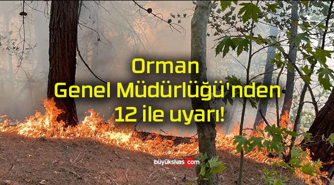 Orman Genel Müdürlüğü’nden 12 ile uyarı!