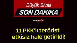 11 PKK’lı terörist etkisiz hale getirildi!