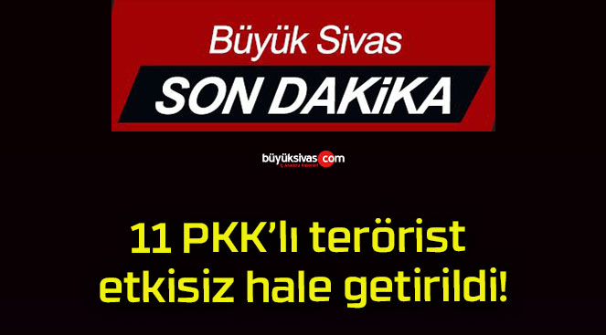 11 PKK’lı terörist etkisiz hale getirildi!