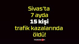 Sivas’ta 7 ayda 15 kişi trafik kazalarında öldü!