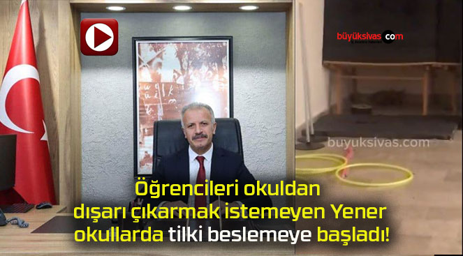 Öğrencileri okuldan dışarı çıkarmak istemeyen Yener okullarda tilki beslemeye başladı!