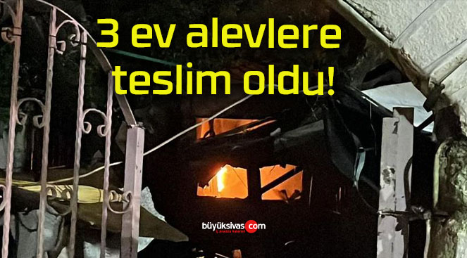 3 ev alevlere teslim oldu!