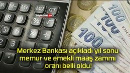 Merkez Bankası açıkladı yıl sonu memur ve emekli maaş zammı oranı belli oldu!