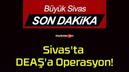 Sivas’ta DEAŞ’a Operasyon!