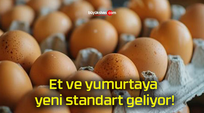 Et ve yumurtaya yeni standart geliyor!