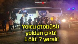 Yolcu otobüsü yoldan çıktı! 1 ölü! 7 yaralı!