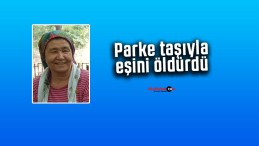 Parke taşıyla eşini öldürdü