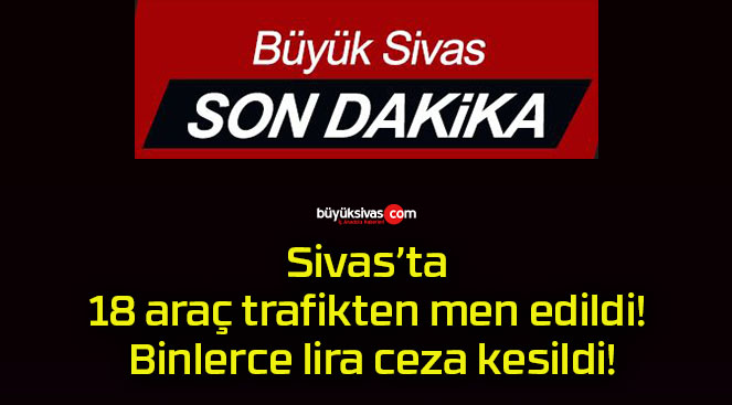 18 araç trafikten men edildi! Binlerce lira ceza kesildi!