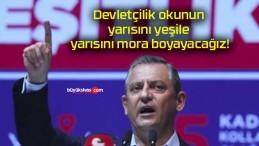 Devletçilik okunun yarısını yeşile yarısını mora boyayacağız!