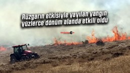 Sivas’ta rüzgarın etkisiyle yayılan yangın yüzlerce dönüm alanda etkili oldu