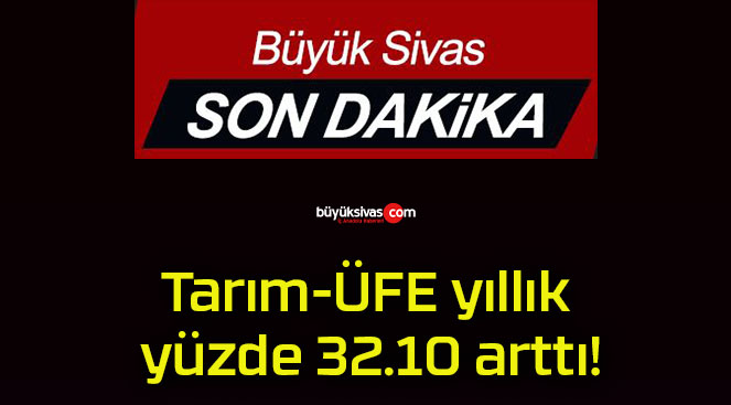 Tarım-ÜFE yıllık yüzde 32.10 arttı!