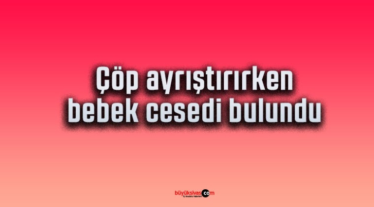 Çöp ayrıştırırken bebek cesedi bulundu