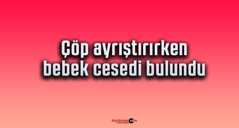 Çöp ayrıştırırken bebek cesedi bulundu