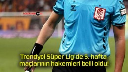 Trendyol Süper Lig’de 6. hafta maçlarının hakemleri belli oldu!