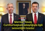 Mansur Yavaş Cumhurbaşkanı adaylığıyla ilgili sessizliğini bozdu!