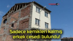 Sadece kemikleri kalmış erkek cesedi bulundu!