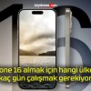 iPhone 16 almak için hangi ülkede kaç gün çalışmak gerekiyor!