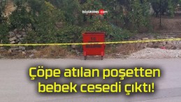 Çöpe atılan poşetten bebek cesedi çıktı!