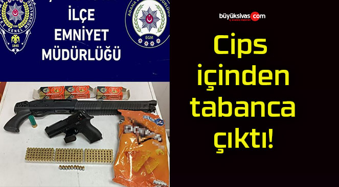 Cips içinden tabanca çıktı!