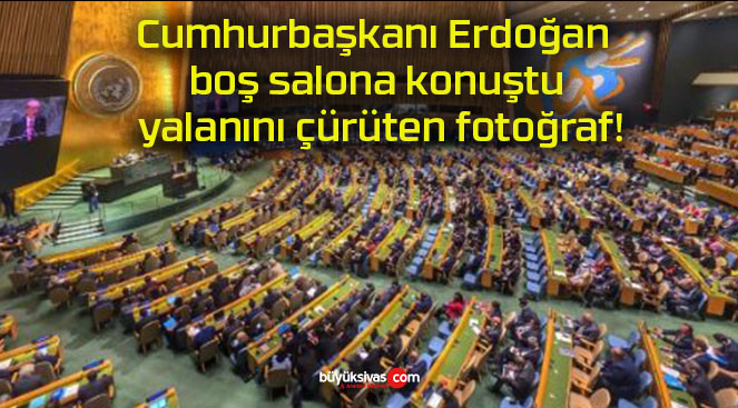 Cumhurbaşkanı Erdoğan boş salona konuştu yalanını çürüten fotoğraf!