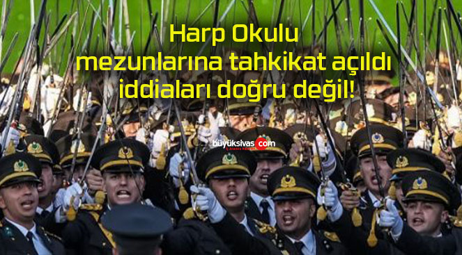 Harp Okulu mezunlarına tahkikat açıldı iddiaları doğru değil!