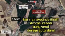 Narin cinayetinde itiraf! Amcası cesedi bana verdi dereye götürdüm!