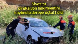 Sivas’ta direksiyon hakimiyetini kaybedip dereye uçtu! 1 ölü!